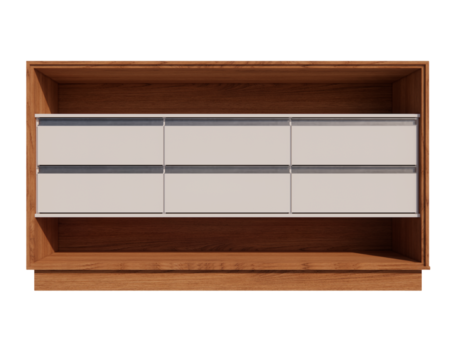 BARRA EMC BAHIUT PARIS CON 6 CAJONES BLANCO Y OLMO FINLANDÉS (BAHIPARIS18 BOF)