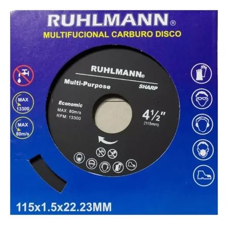 Disco para Madera Ruhlmann 4.5 Pulgadas 115mm