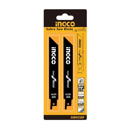 HOJA DE SIERRA SABLE PARA METAL 150X19X0.9MM INGCO SSB922EF