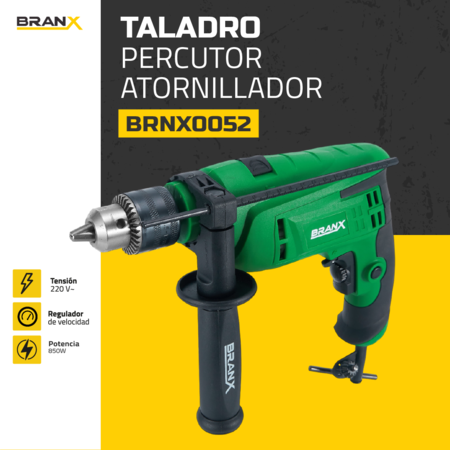 Taladro Percutor De Mano Branx 850w 13mm 3000rpm BRNX0052