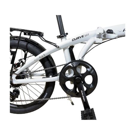 Bicicleta Plegable Raleigh Curve / Blanco / Cuadro de aluminio / Frenos a disco mecanico / 6Vel. / Rodado 20".