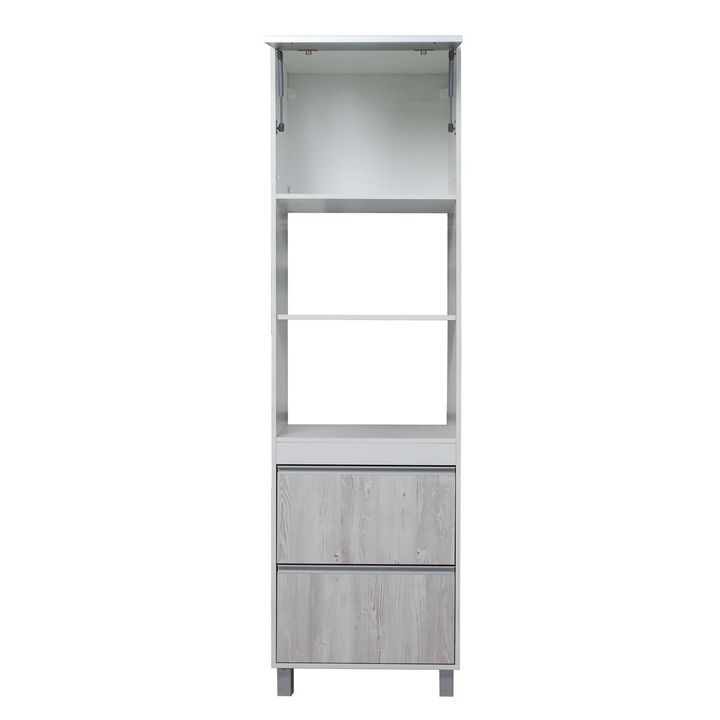 Mueble Multiuso Porta Horno 60 CM 1 Puerta 2 Cajones Gris Sorrento - Vista 4