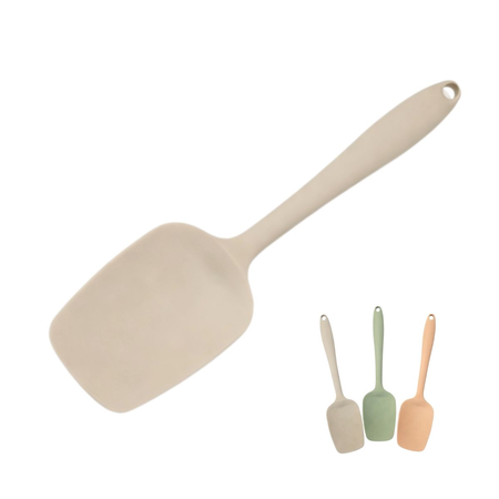 Espatula Cuchara Silicona Beige