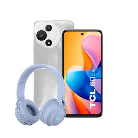 Combo TCL 60R 5G 4+128GB Pure White + Auriculares Casco Dekkin Bluetooth