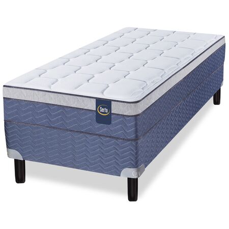 Colchon y Sommier Serta Florida Pocket Firm 1 Plaza 80x190x26cm Resortes Con Europillow Soft