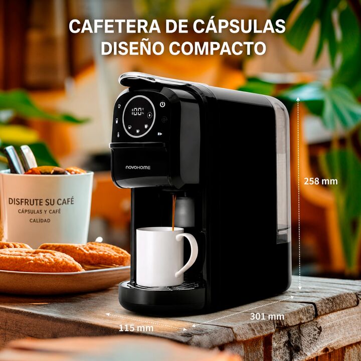 Cafetera Multicapsula 3 en1 Novohome Café Molido 20Bar 700Ml - Vista 9