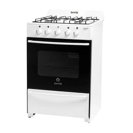 COCINA ESCORIAL MASTER 56 CM BLANCA GAS NATURAL AUTO LIMPIEZA