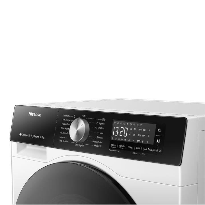 Lavarropas Hisense WF3S104BW - 10 Kg Inverter Blanco - Vista 2