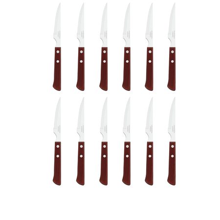 SET X 12 CUCHILLOS TRAMONTINA POLYWOOD (21109/074) 000227 (POLY 21109/074)
