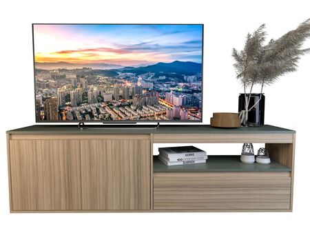 Rack Tv 1,745m. 1 Cajon 2 Puertas Coco Bolo|safari Tables