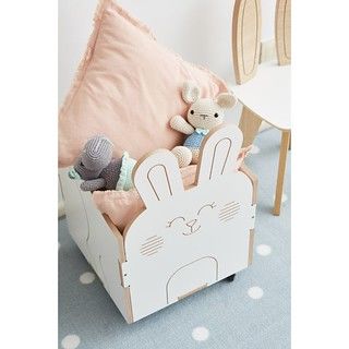 Juguetero Bunny Color Blanco y Roble. - Vista 2