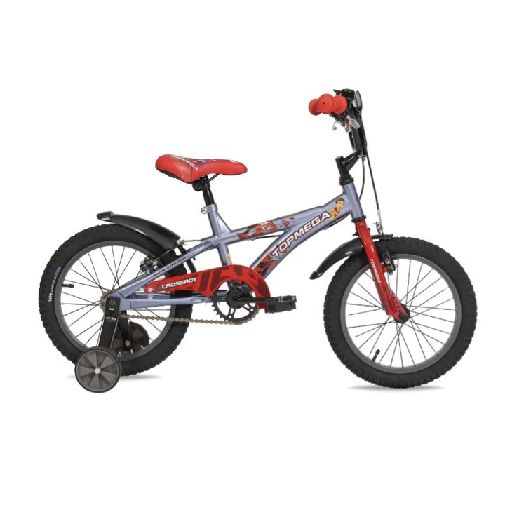 Bicicleta Infantil TopMega Crossboy Rodado 16 GrisRojo - Vista 2