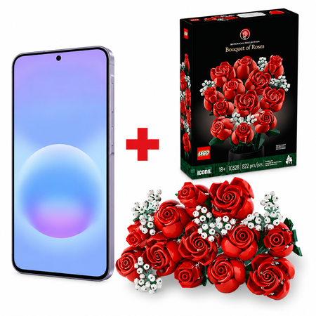 Combo Dia de la Madre Celular Samsung A37 256/8GB Lavanda + Rosas Lego 10328