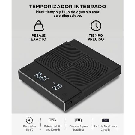 Balanza de Café Plus Timemore con temporizador 