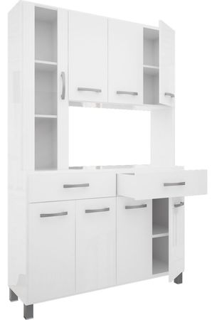 Kit Con Alacena Muebles Orlandi 650 120Cm Blanco