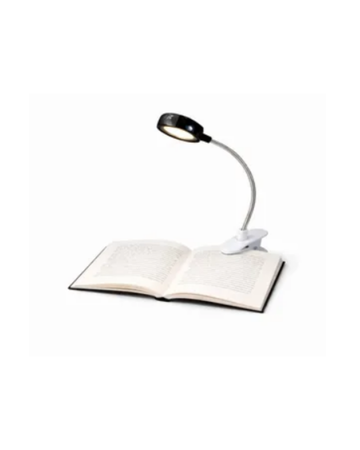 Luz led clip para libro lectura atril flexible 360° portátil
