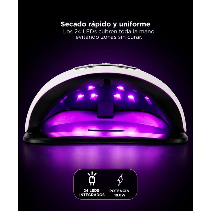 Cabina Para Uñas Gadnic Lampara LED UV 18.8W 24 leds - Vista 3