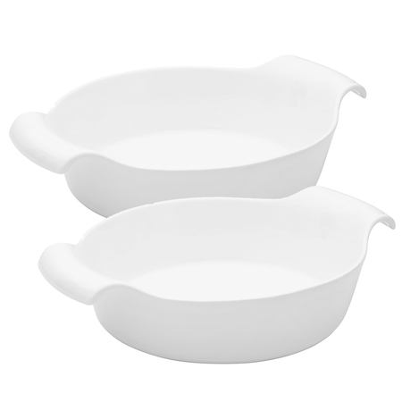 SET X2 FUENTES REDOND 32 CM PORC. BLANCA - OXFORD