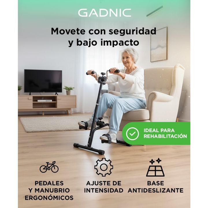Bicicleta Fija Gadnic F-3050 Resistencia Ajustable Piernas y Brazos Rehabilitación y Cardio - Vista 2