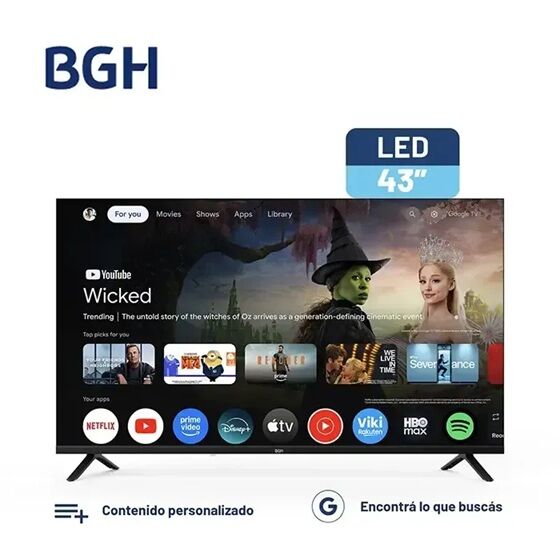 Combo Smart Tv Led 43 Full HD B4326FG5G - BGH + Soporte LCD Wall Mount 26" a 63" De Regalo - Vista 3