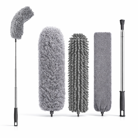 Plumero De Microfibra Extensible 3 Cabezales Hogar Actual
