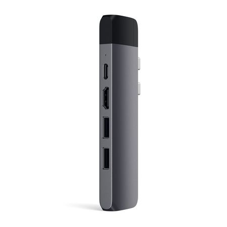 Hub USB-C Satechi Pro con Ethernet para MacBook Gris
