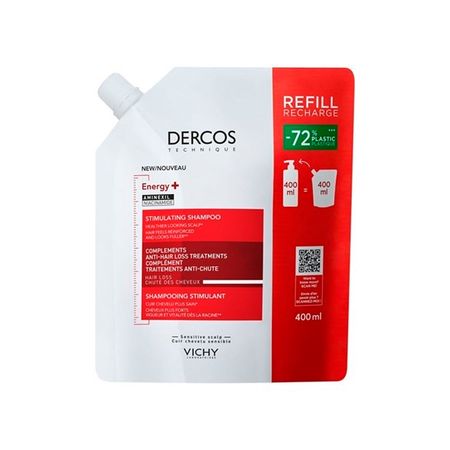 Refill Dercos Shampoo Energizante Vichy 400ml Anticaida