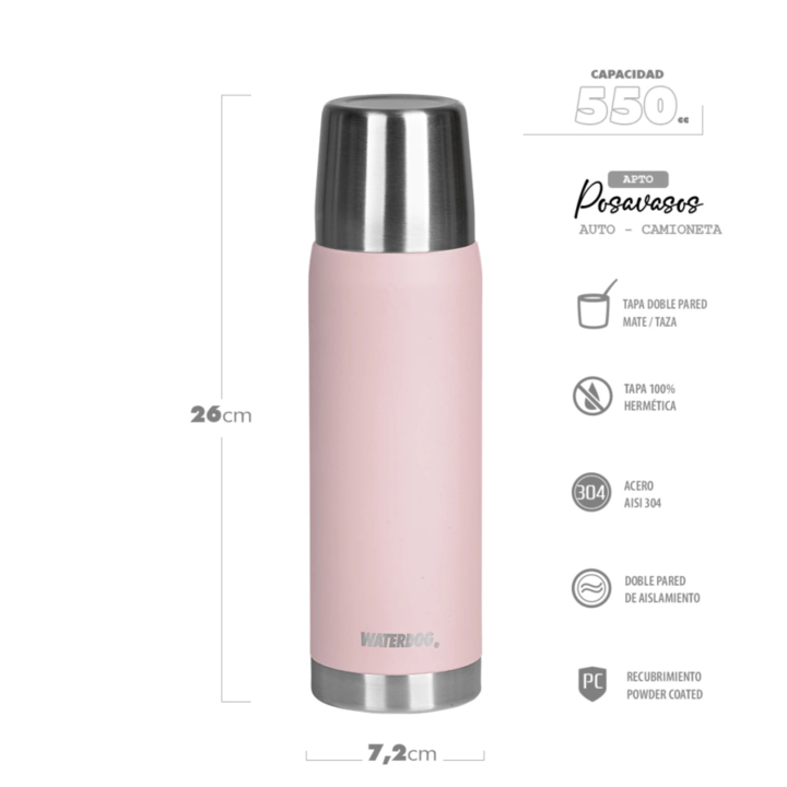BOTELLA TERMICA WATERDOG 550CC (C:ROSA OBUS550PK) - Vista 3