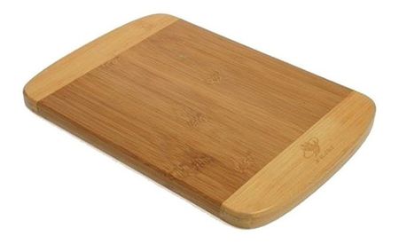 Tabla De Picar Grande Madera Bambu 37,5 X 26 Cms.