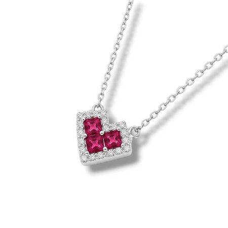 COLLAR PLATA 925 CON DIJES Y PIEDRAS CUBIC ZIRCONIA JOYAS OCLOCK (CONJAG0736)