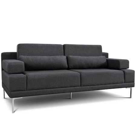 Sillon 2 Cuerpos Verona Tela Shot Nickel Antimanchas Espacity