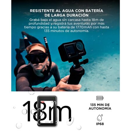 Cámara DJI Osmo Action 4 Adventure Combo 4K Dual Screen