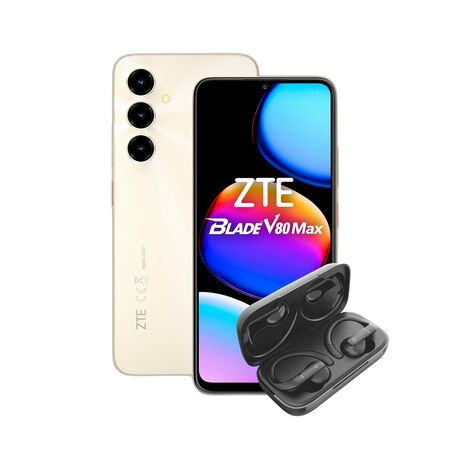 Combo ZTE V80 Max 4+256GB Dorado + Auriculares Hune TWS Haba Sport