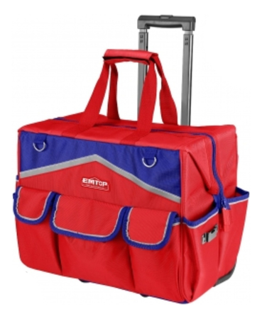 Bolso De Herramientas Con Ruedas Emtop Ehrrtb2013 Rojo 20kg Rojo
