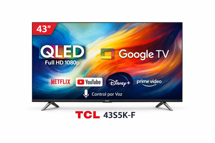 SMART TV QLED TCL 43" 43S5K-F FHD GOOGLE - Vista 1