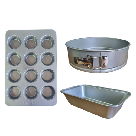 Set molde desmontable budin Muffin antiadherente reposteria