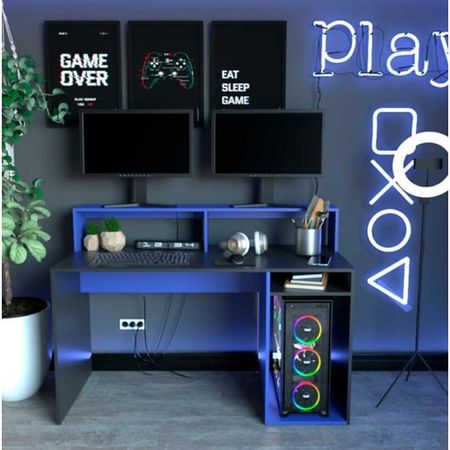 Escritorio Gamer DS Home Azul 129x96x60 cm