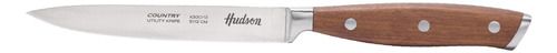Cuchillo Utilitario Acero Inoxidable Mango Madera Hudson Marrón - Vista 1