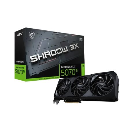 Placa de Video MSI GeForce RTX 5070 Ti 16G SHADOW 3X OC GDDR7 256-bit 912-V531-465