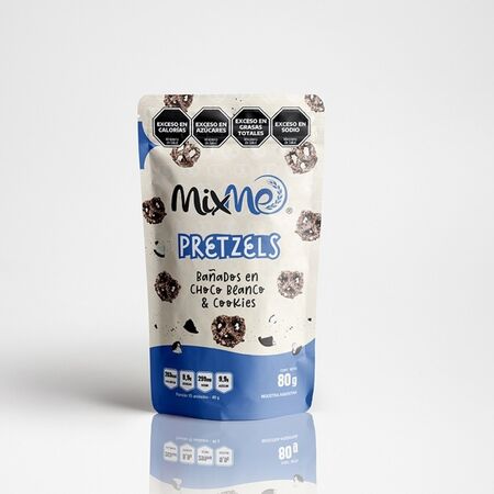 Pretzels Bañado Blanco Cookie MixMe Doypack 80 g x 10 Unidades