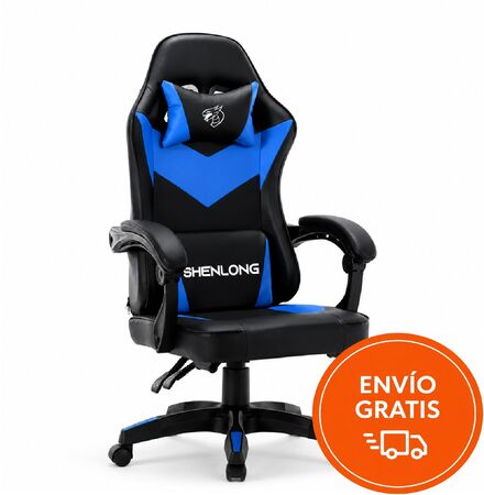 SILLA GAMER SHENLONG SH-GC135 NEGRA Y AZUL