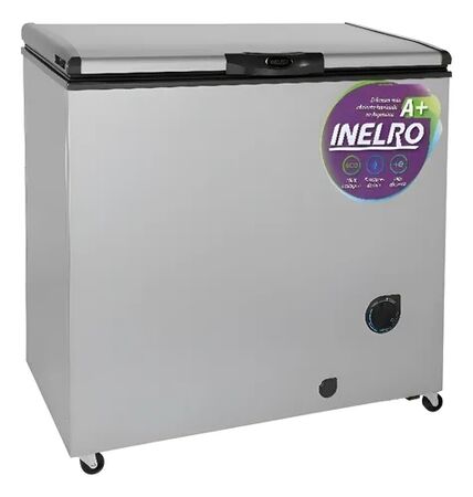 Freezer Horizontal Inelro Inverter Fih-270 Blanco 215 Litros Plata