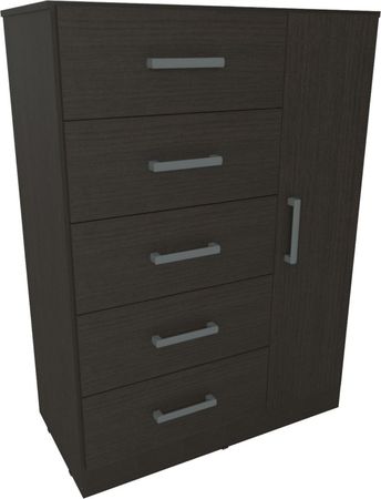 Chifoniers Muebles Orlandi 3413 1P 5C 90Cm Wengue