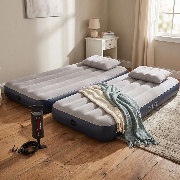 Colchón Inflable 1 Plaza X2 Intex Classic Almohadas Inflador - Vista 4