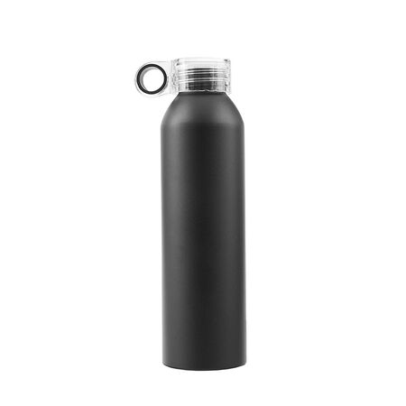 Botella Deportiva Ring Aluminio Negra 660ml