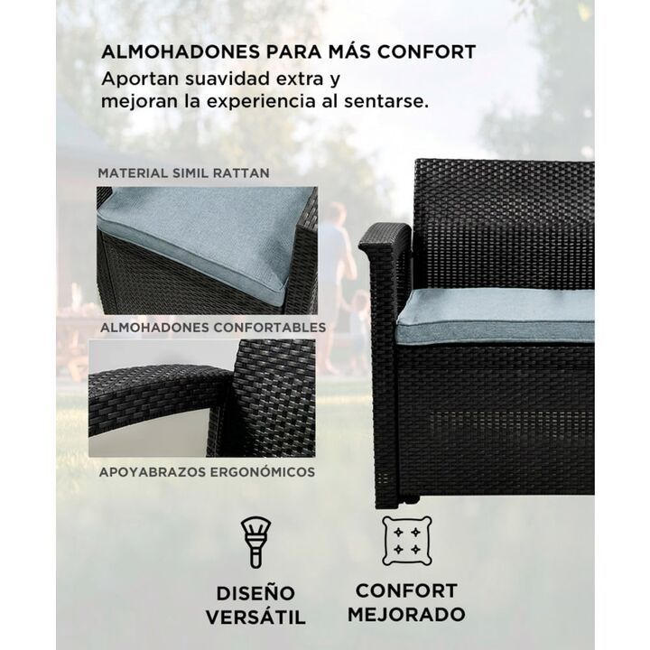 Juego De Living Jardin Exterior Gadnic Komfort 2 Cuerpos - Vista 5