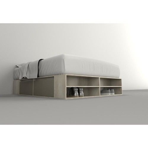 Box de Cama DS Home 1,60 m 4 Cajones 1 Puerta Nevado Gris 203x33x162 cm - Vista 4