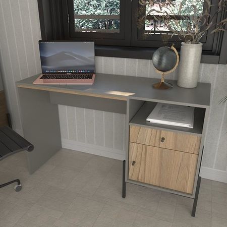 Escritorio DS Home 1 Puerta Gris Olmo 125x77x45 cm