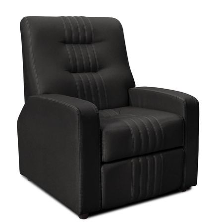 Sillón Poltrona Reclinable Tipo 3 Tapizado Inka Negro Espácity