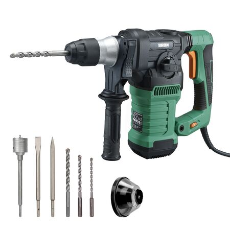 Rotomartillo Bron by Gadnic 3 en 1 Alta Potencia 1500W Velocidad Ajustable SDS Plus 800 RPM 5J 230V 50Hz Kit Completo Broca Copa 60 mm